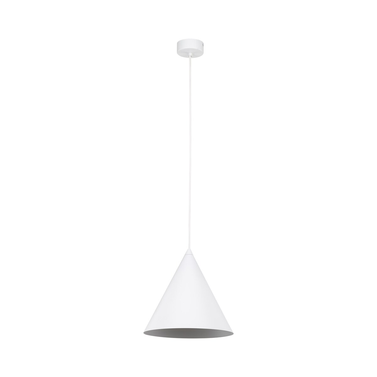 Lampa wisząca biała TK Lighting CONO WHITE 10008 E27 regulowana 160 cm minimalistyczna do salonu kuchni