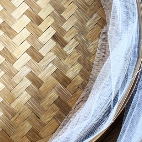 Moskitiera Na Stół Bambusowa Na Owoce Jedzenie Na Taras Ogród Zestaw 3 Szt