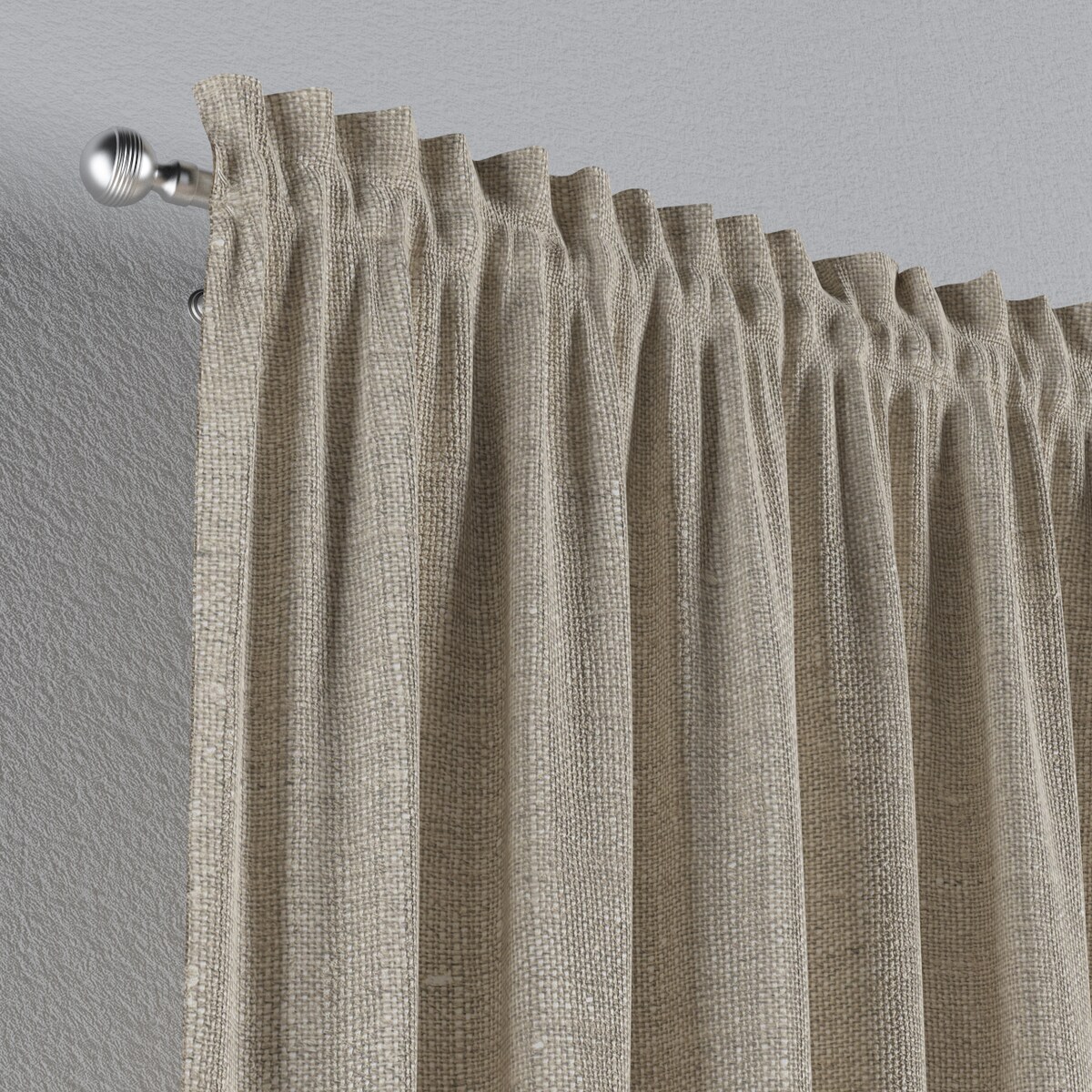 Zasłona na kanale z grzywką 1 szt. 130x245 lniany