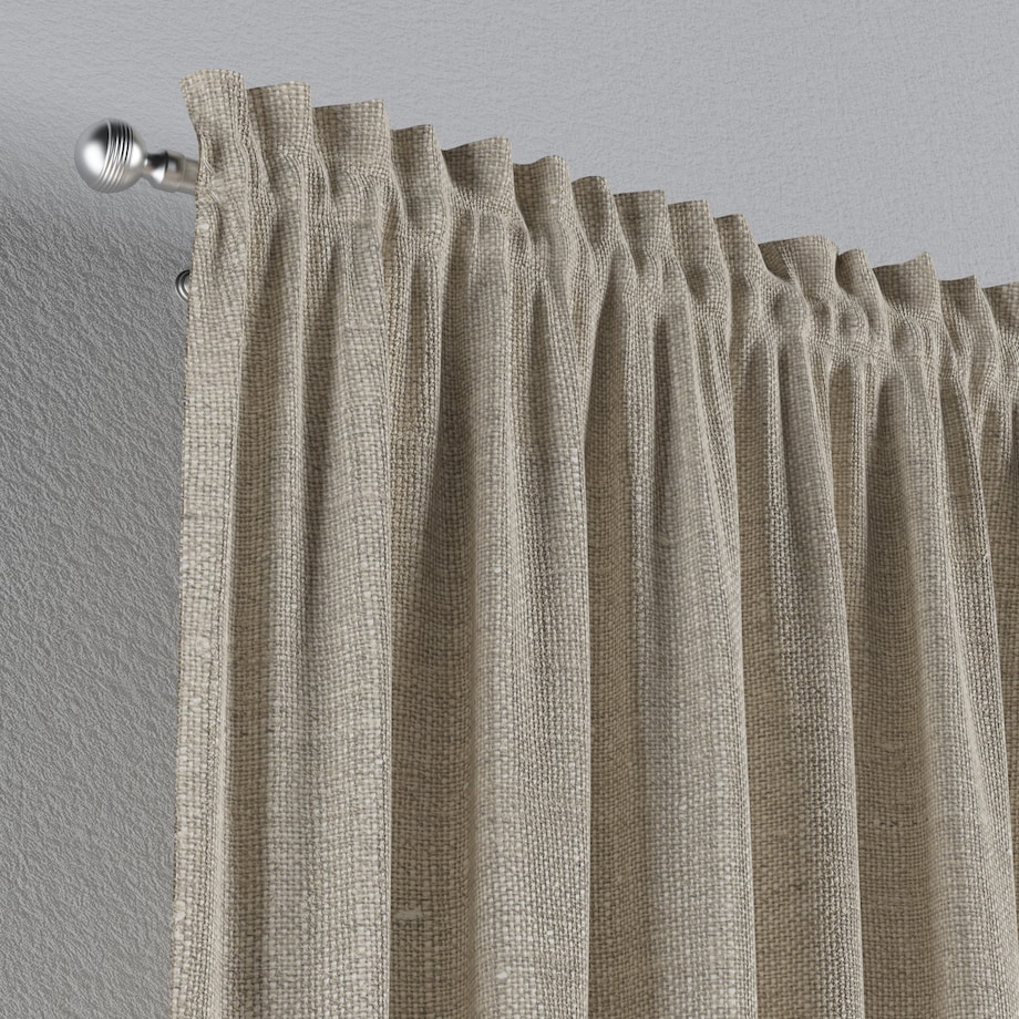 Zasłona na kanale z grzywką 1 szt. 130x245 lniany