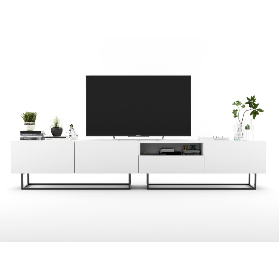 Szafka RTV Loft Biały MAT Komoda RTV Loft Szuflada 240 cm