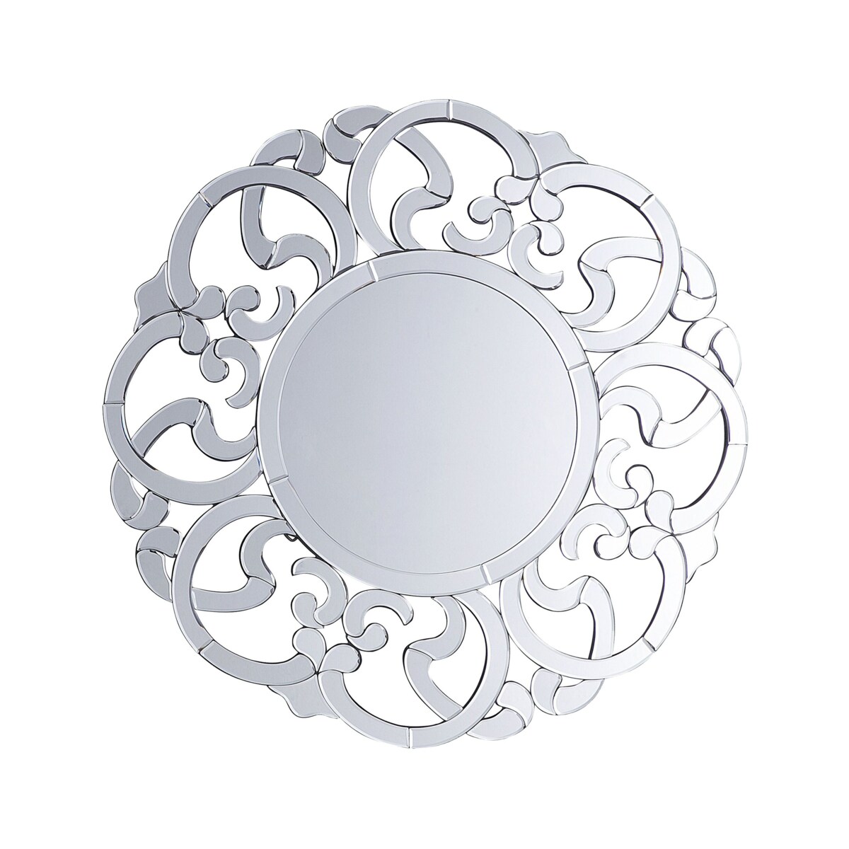 Lustro ścienne ⌀ 70 cm srebrne MORNAIX