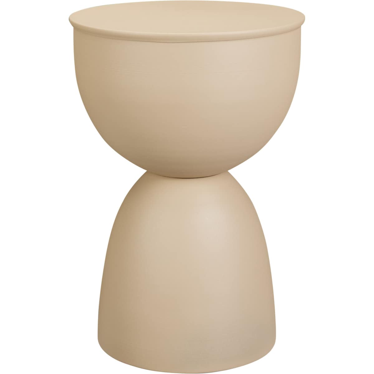 Metalowy stolik pomocniczy DUNE w kolorze piaskowym, 45,5 cm