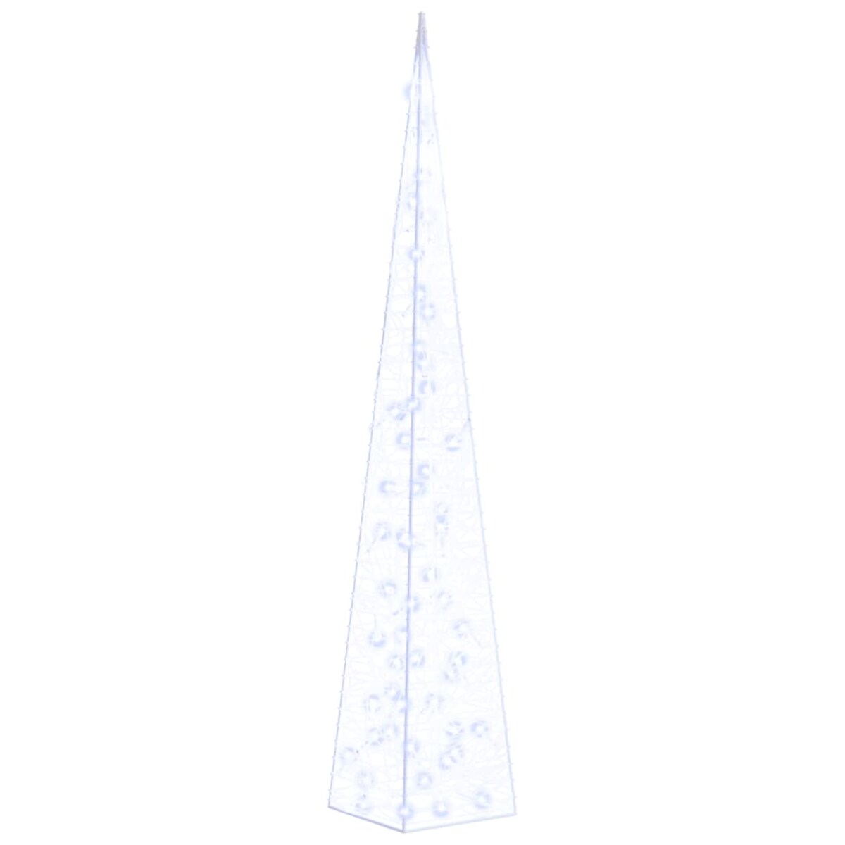 vidaXL Stożek dekoracyjny, akrylowy, niebieski, LED, 120 cm