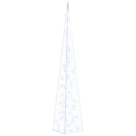 vidaXL Stożek dekoracyjny, akrylowy, niebieski, LED, 120 cm