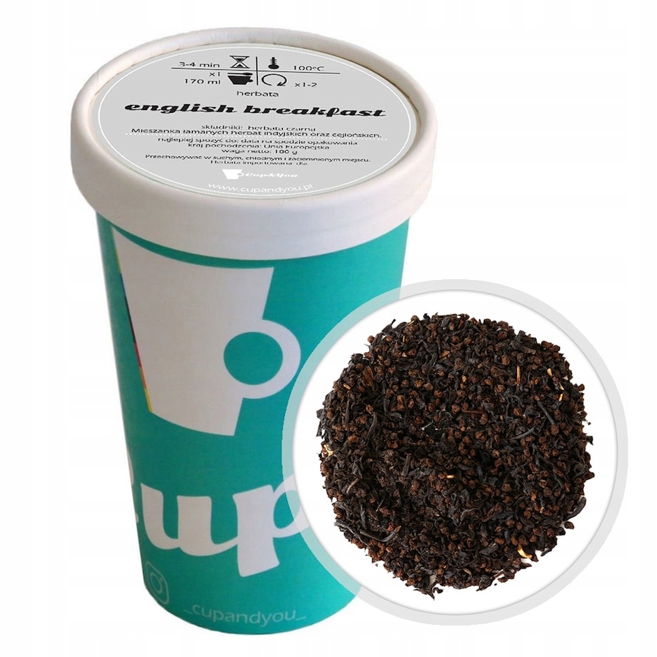 Herbata czarna ENGLISH BREAKFAST premium liściasta na prezent upominek 180g - herbata liściasta sypana mieszanka napar susz
