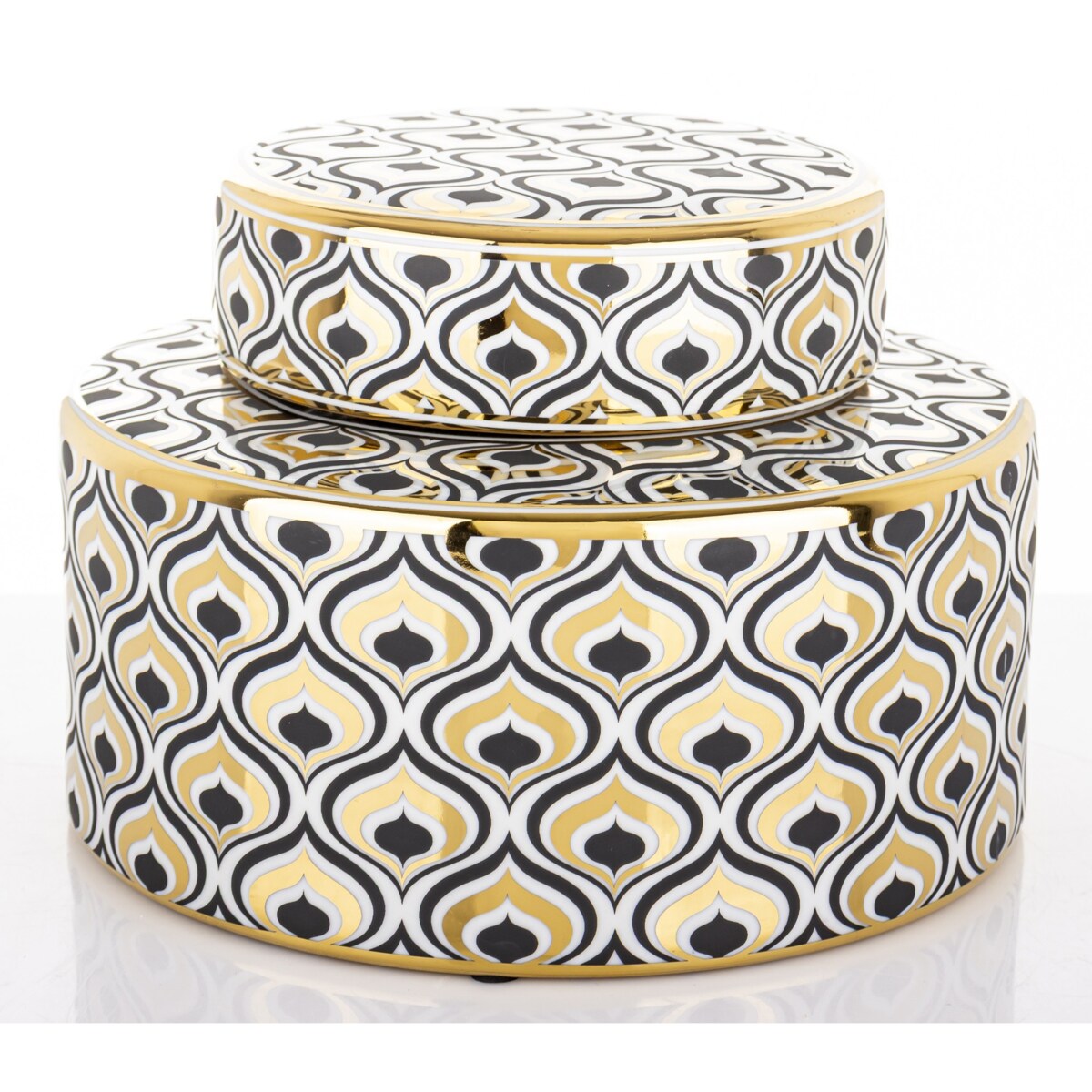 Pojemnik ceramiczny o ciekawym wzorze 16x23x23 cm