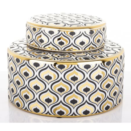 Pojemnik ceramiczny o ciekawym wzorze 16x23x23 cm