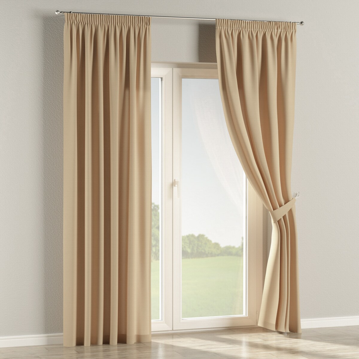 Zasłona na taśmie marszczącej 1 szt. 130x260 caffe latte (beżowy)