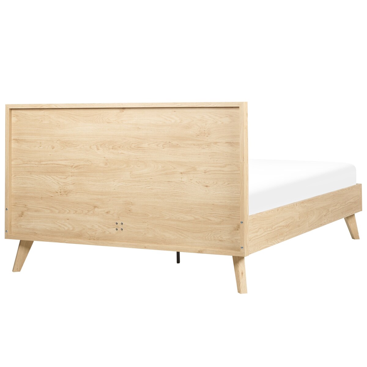 Łóżko rattanowe 140 x 200 cm jasne drewno MONPAZIER