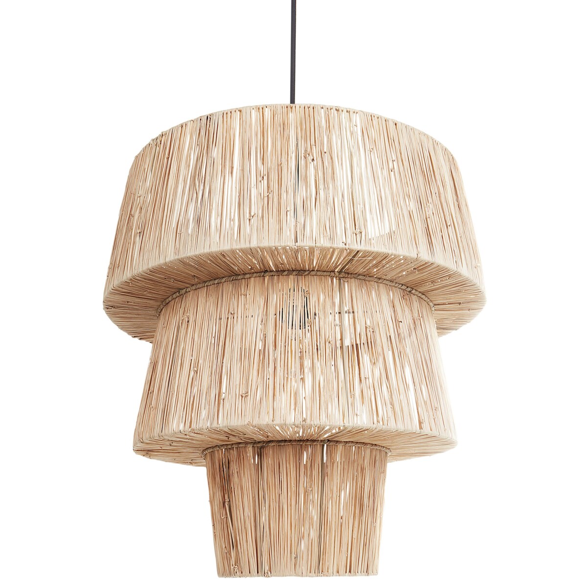 Lampa wisząca ze słomy naturalna PREMAT