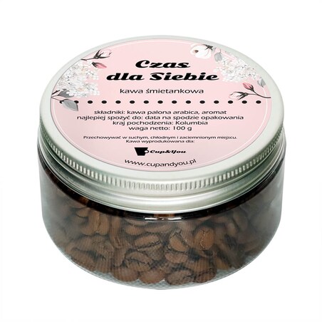 Gotowy zestaw prezentowy „Dziękuję, że jesteś“ kawy smakowe kubek czekoladowe serce kawa PREMIUM mydlane róże prezent upominek na Dzień Matki dla mamy