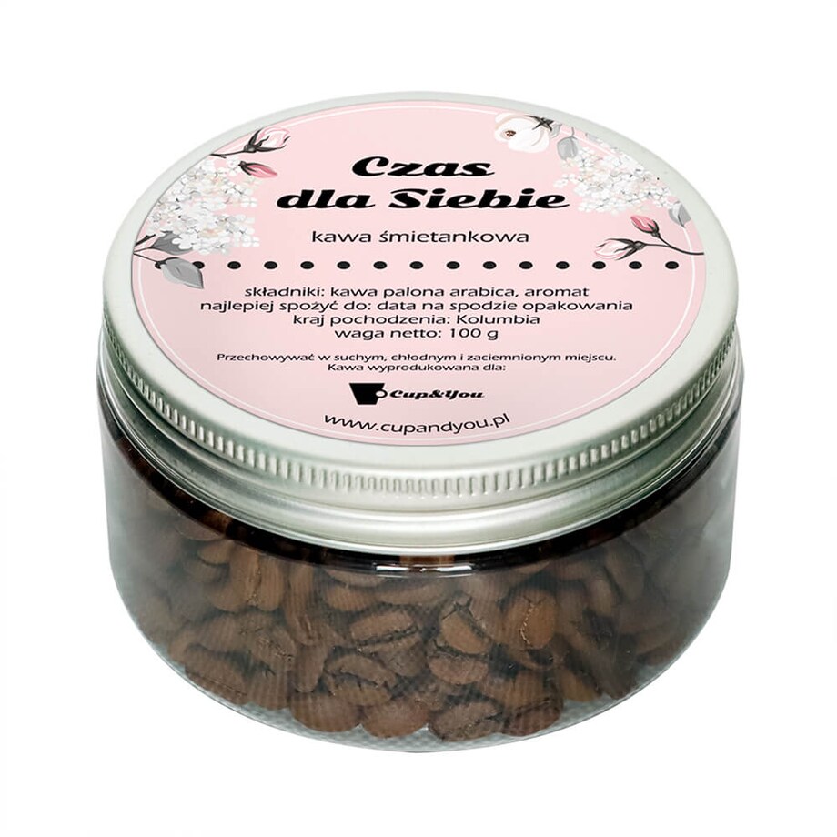 Gotowy zestaw prezentowy „Dziękuję, że jesteś“ kawy smakowe kubek czekoladowe serce kawa PREMIUM mydlane róże prezent upominek na Dzień Matki dla mamy