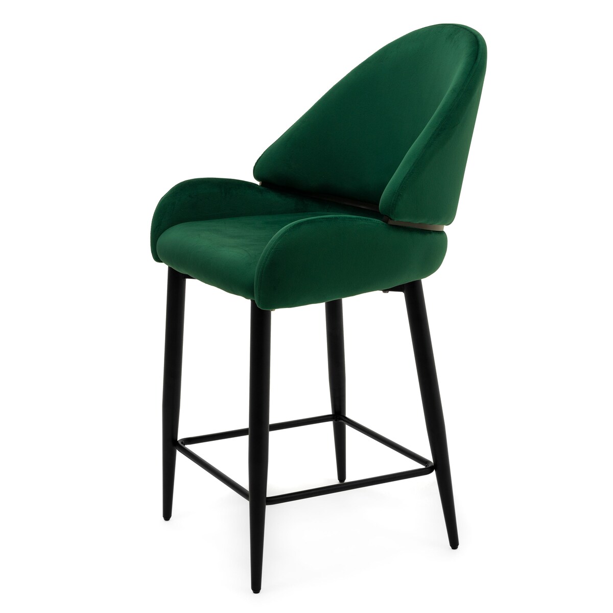 Hoker tapicerowany welurowy do salonu BERGAMO zielony