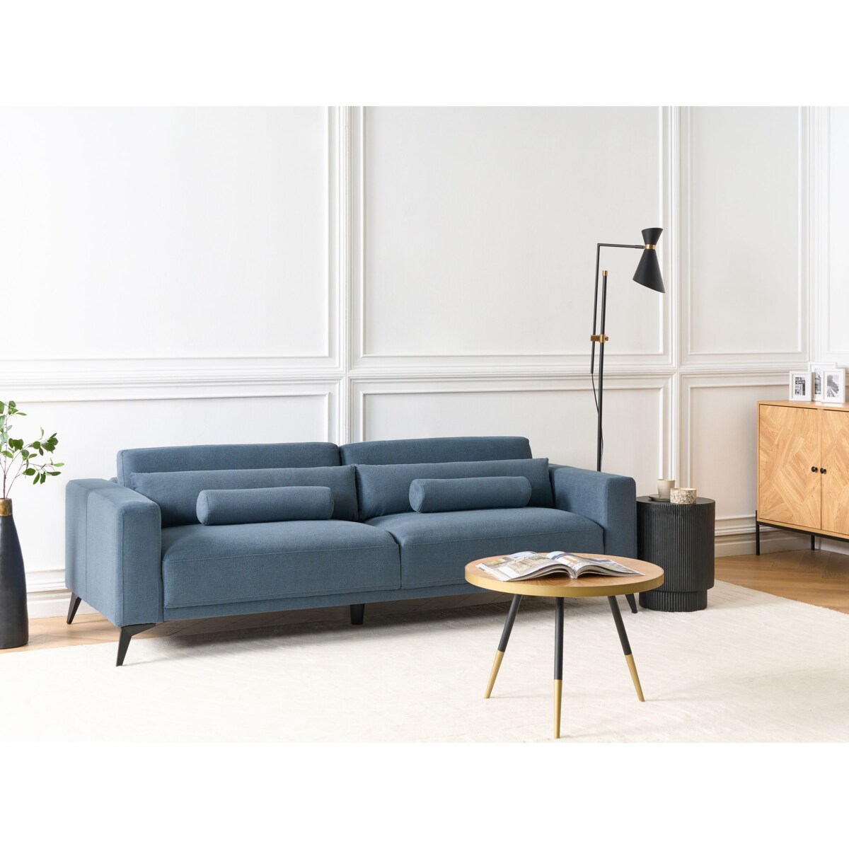 Sofa 3-osobowa niebieska ANGE