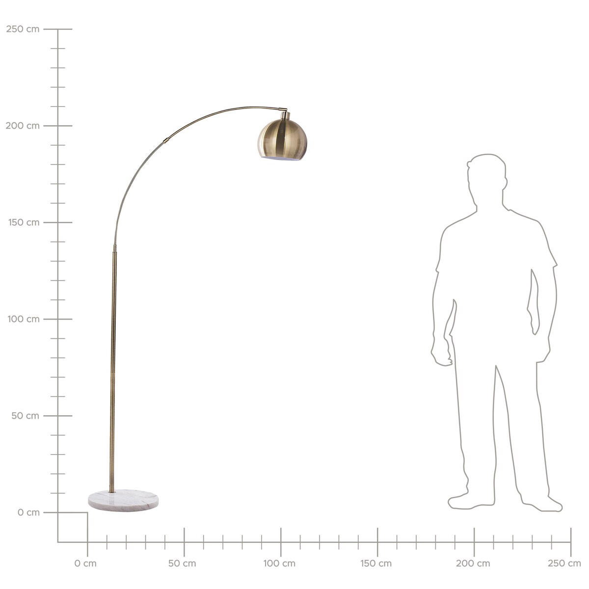 Lampa podłogowa PAROO Metal Mosiężny