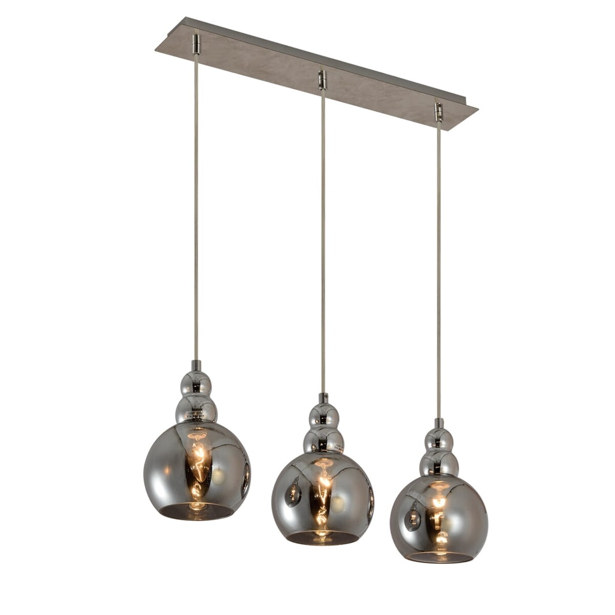 Skandynawska lampa wisząca Akso przydymiona przezroczysta