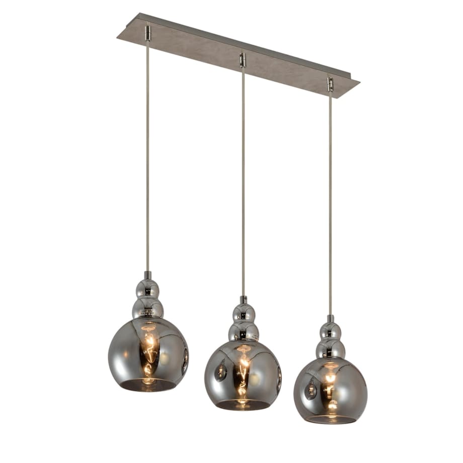 Skandynawska lampa wisząca Akso przydymiona przezroczysta