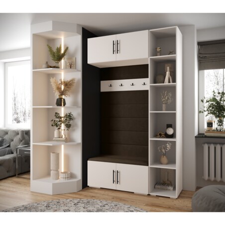 Garderoba do przedpokoju INOVA 3 Z20 biały+czarny+manila04