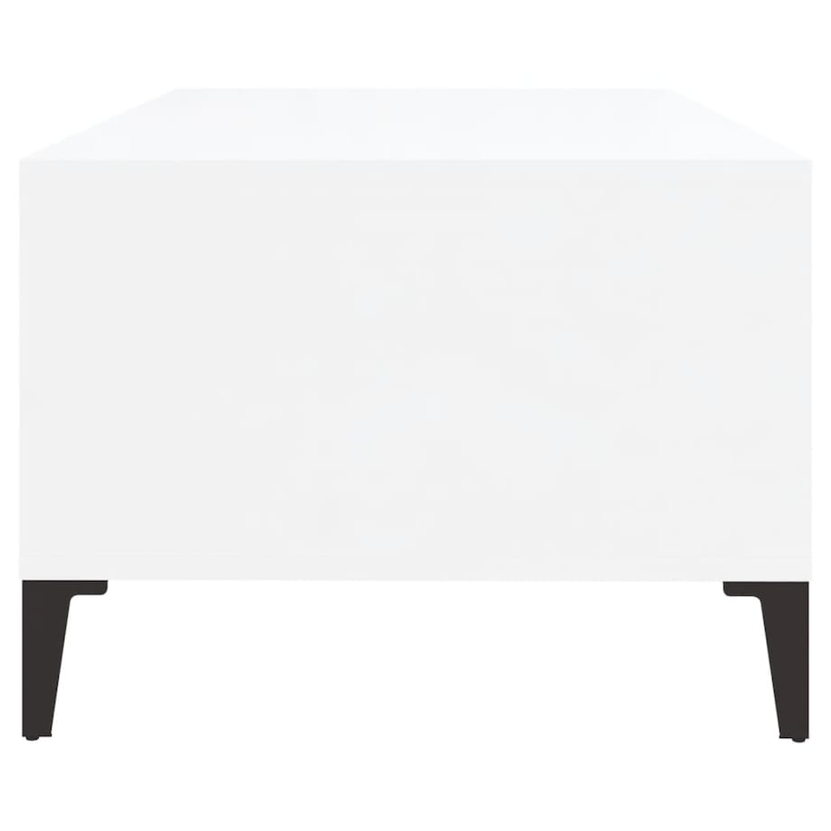 vidaXL Stolik kawowy, biały o wysokim połysku, 90x50x36,5 cm