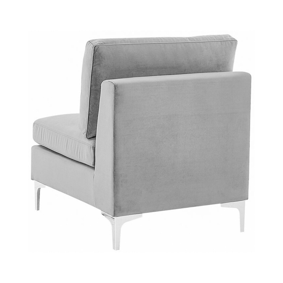 Moduł 1-osobowy welurowy szary EVJA