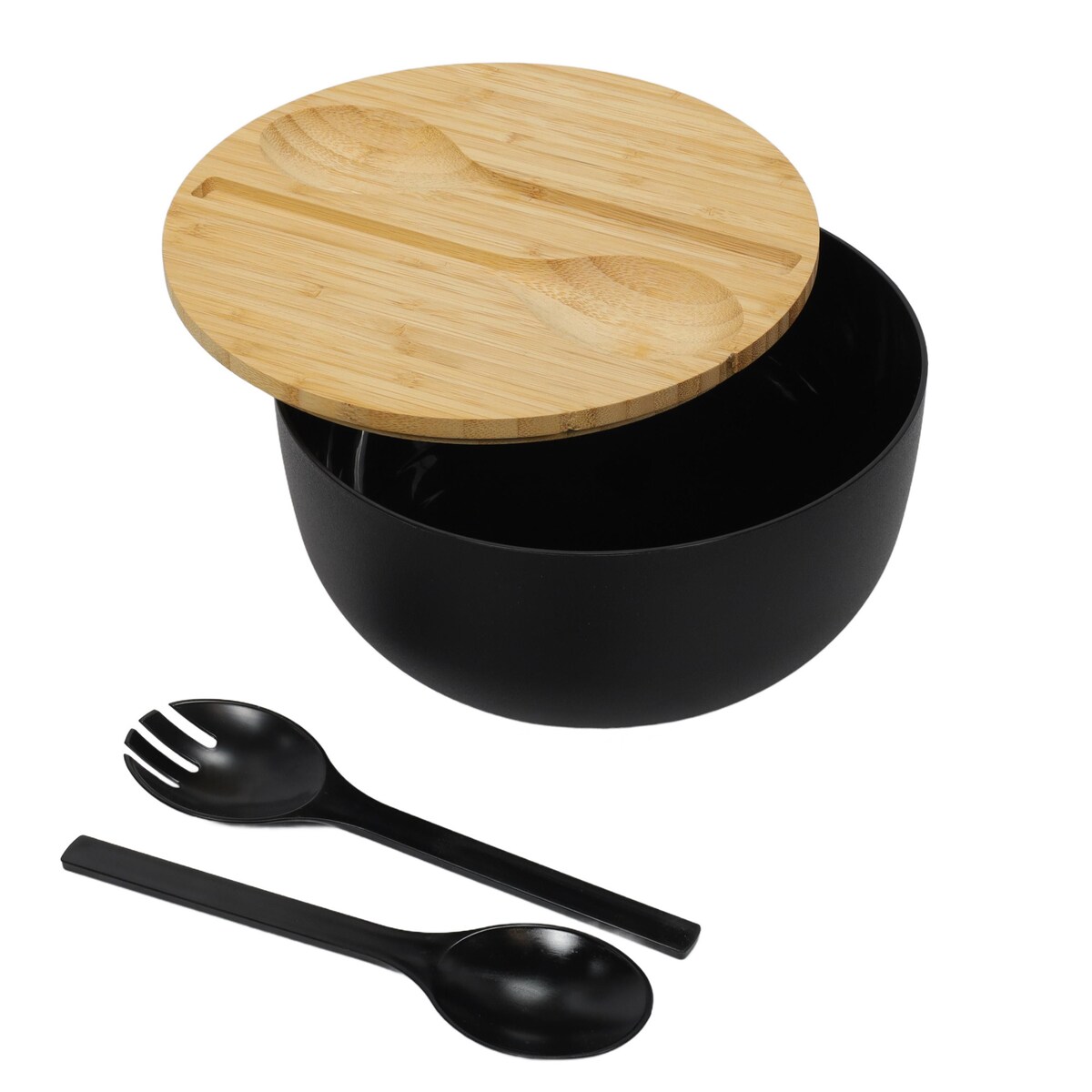 Miska na sałatkę ze sztućcami, 24 x 13 cm