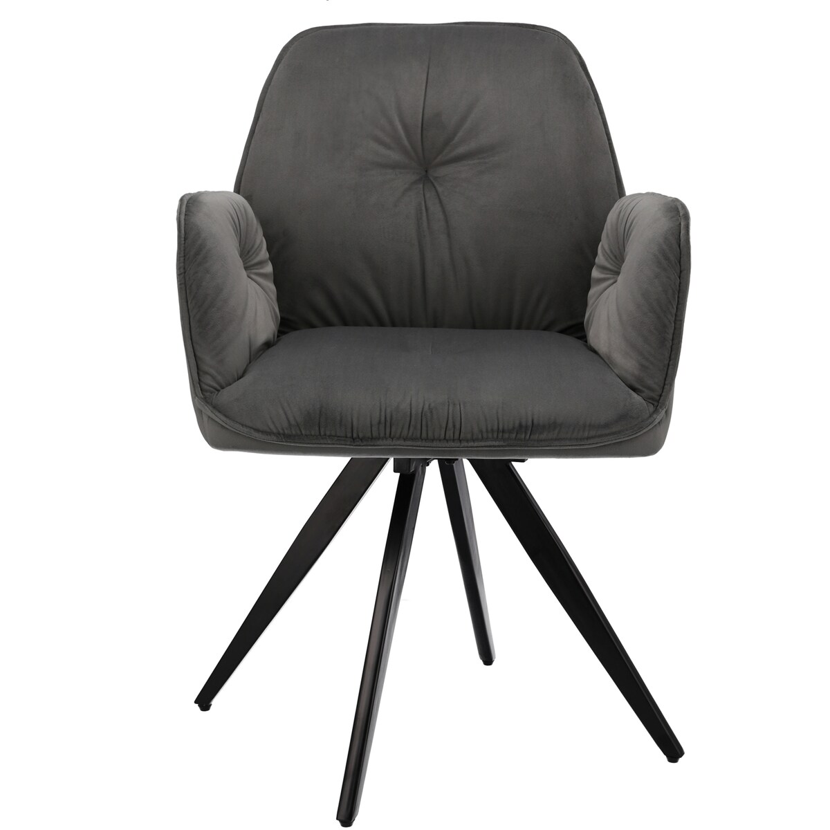 Krzesło welurowe obrotowe PERLA szare