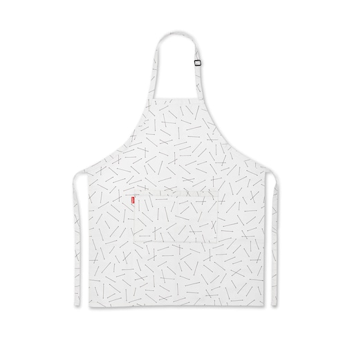 Biały fartuch kuchenny Rayen - 84 x 70 cm