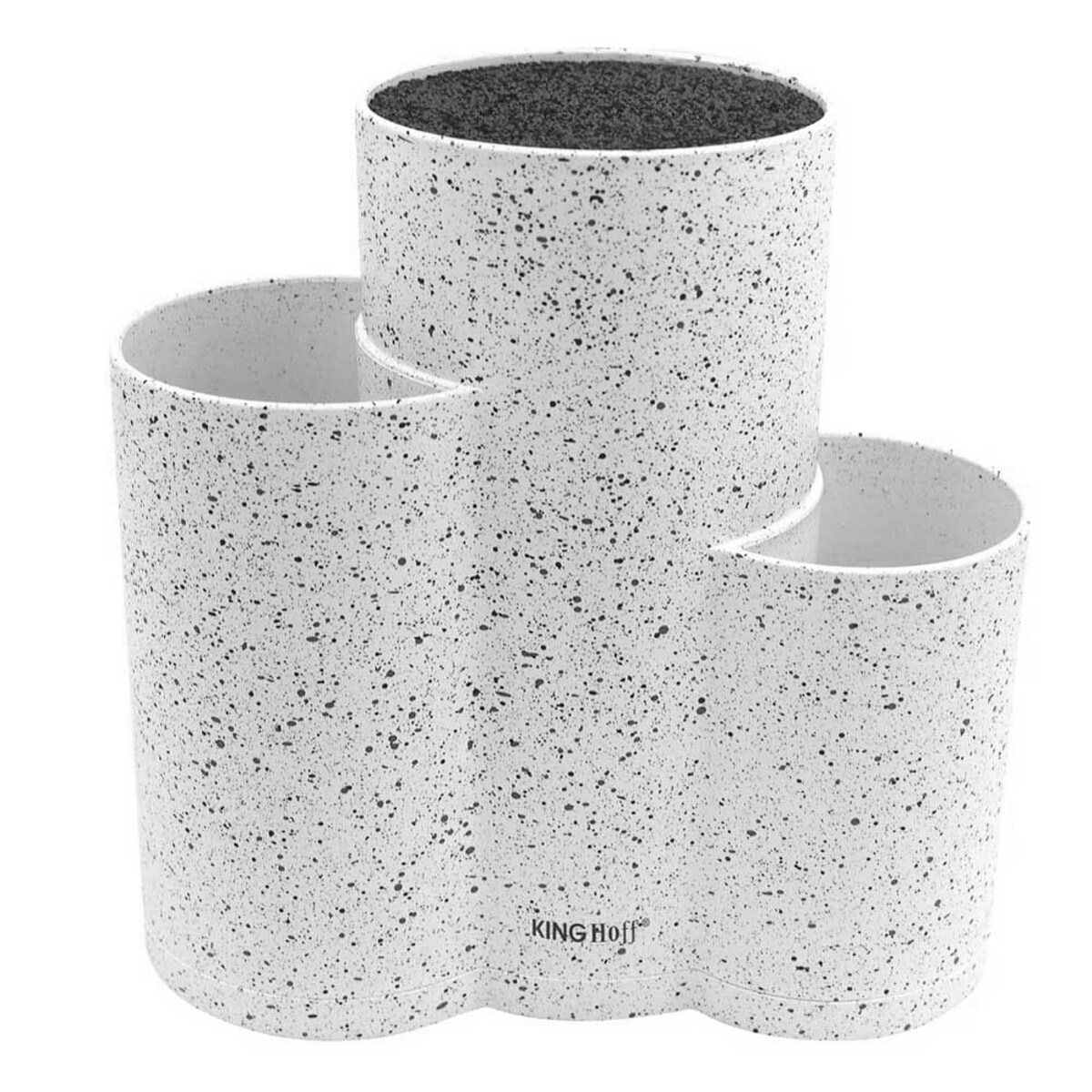 Uniwersalny blok stojak na noże do noży 3w1 biały KINGHOFF