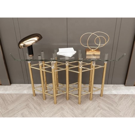 Konsola / komoda złota Amaretto Premium 170x40x80