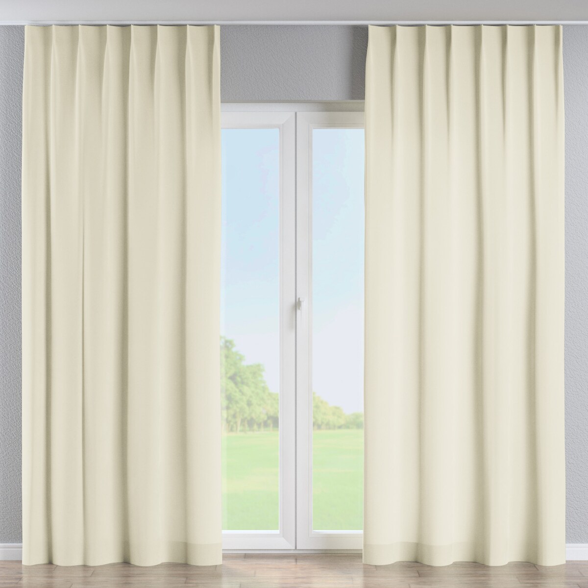 Zasłona na haczykach flex pojedynczych 130x245 kremowy