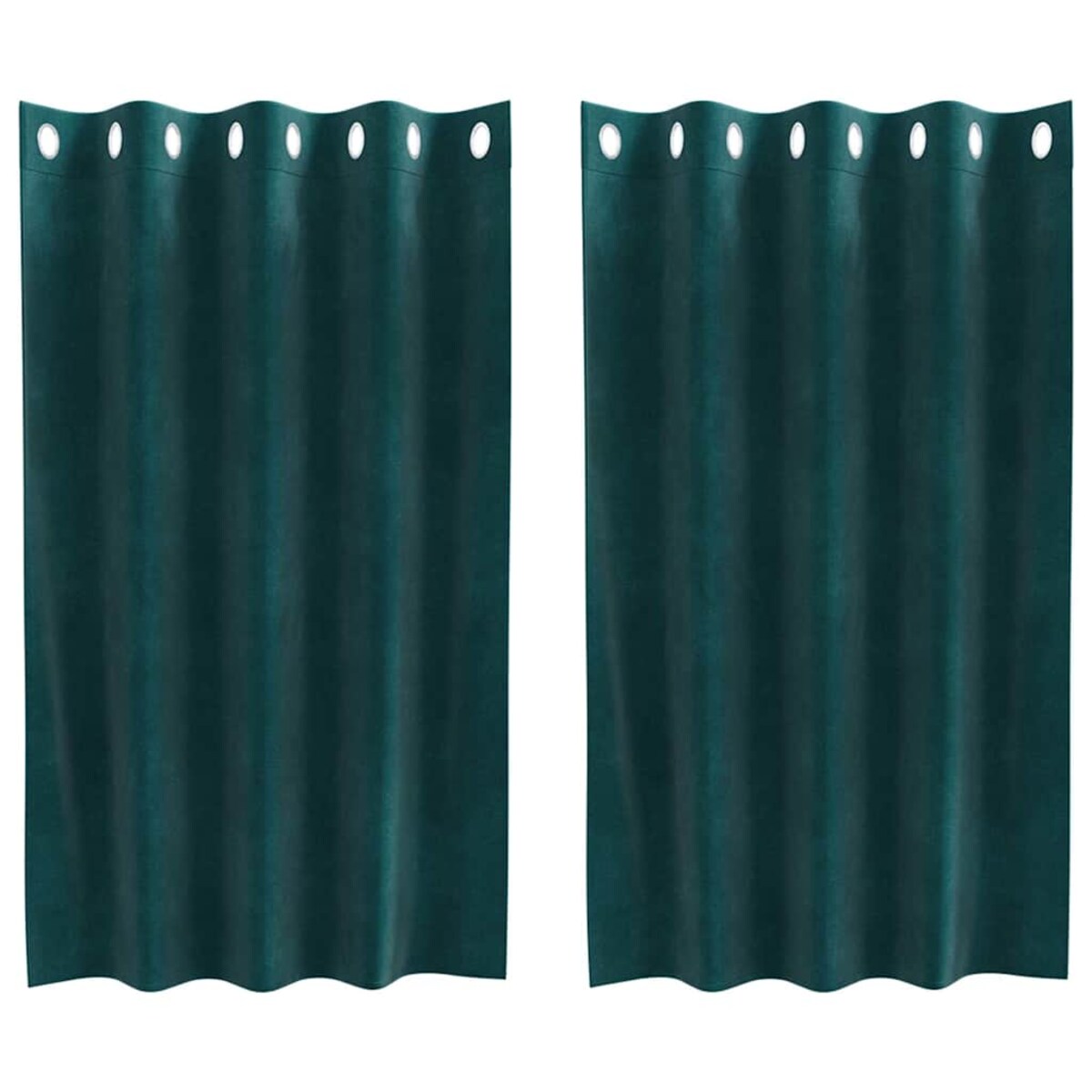 vidaXL Zasłony z zasłonami 2 pcs Ciemnozielony 140 x 140 cm Aksamit