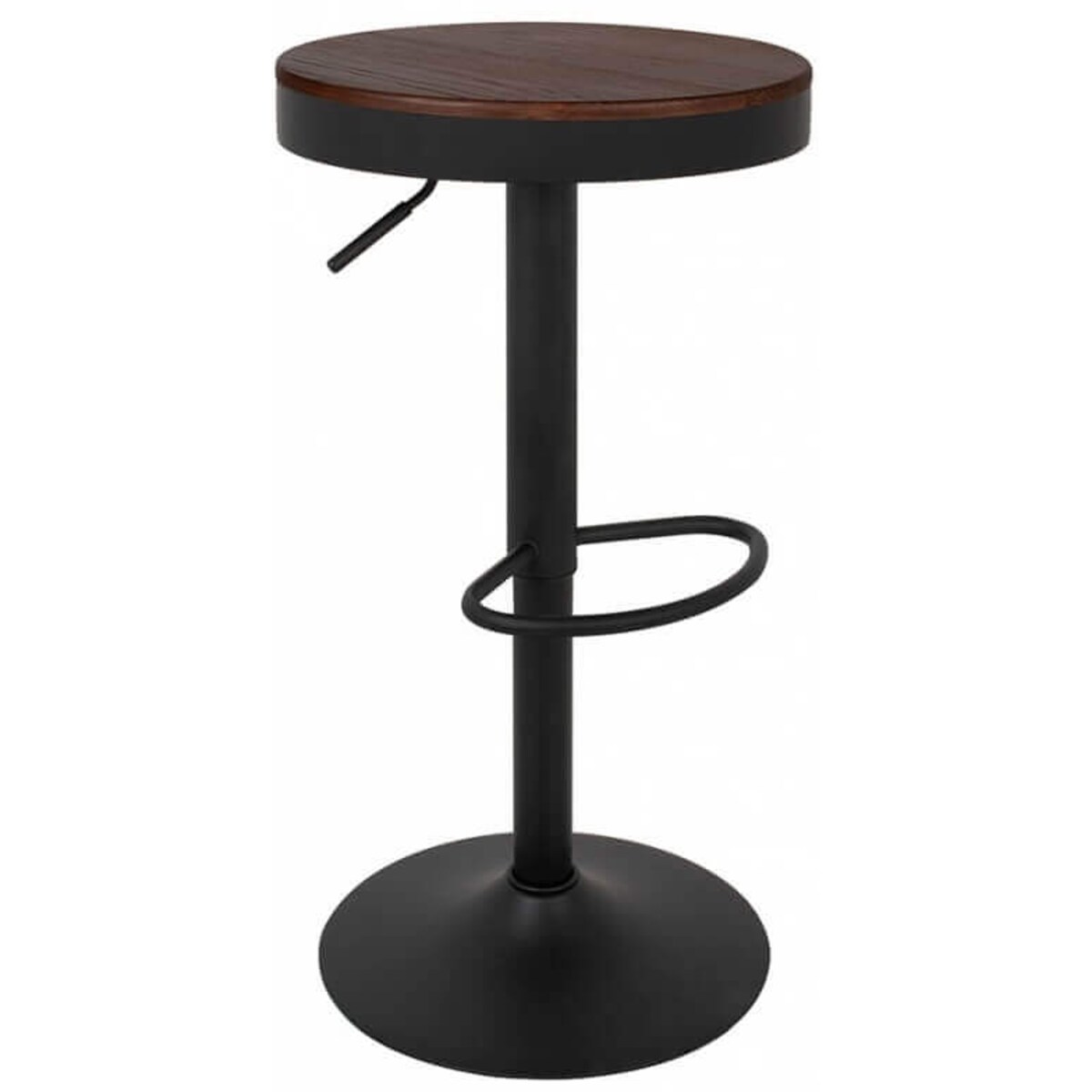 Krzesło barowe VOLT KH010100966 z regulacją czarne drewniane