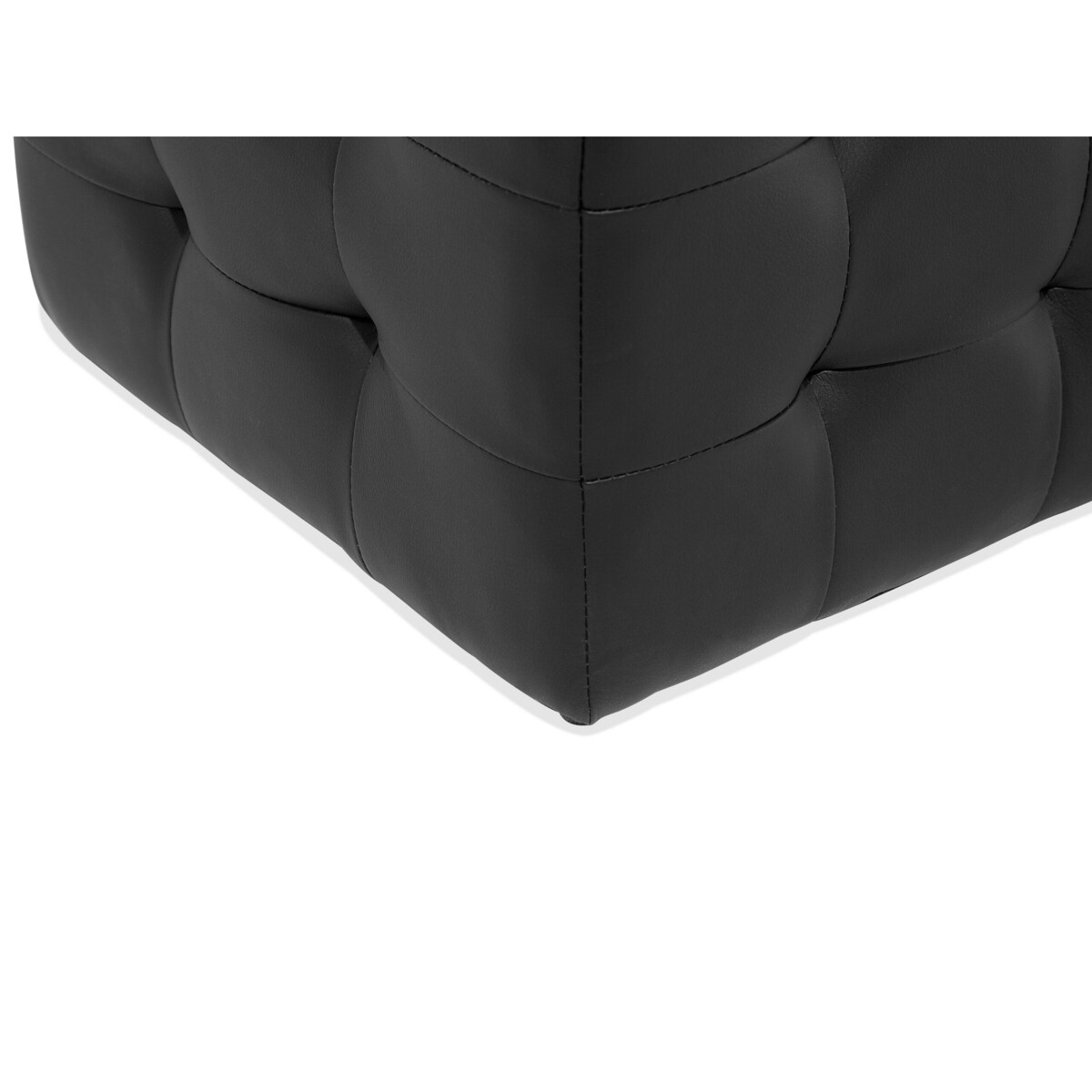 Puf ze schowkiem ekoskóra czarny MICHIGAN