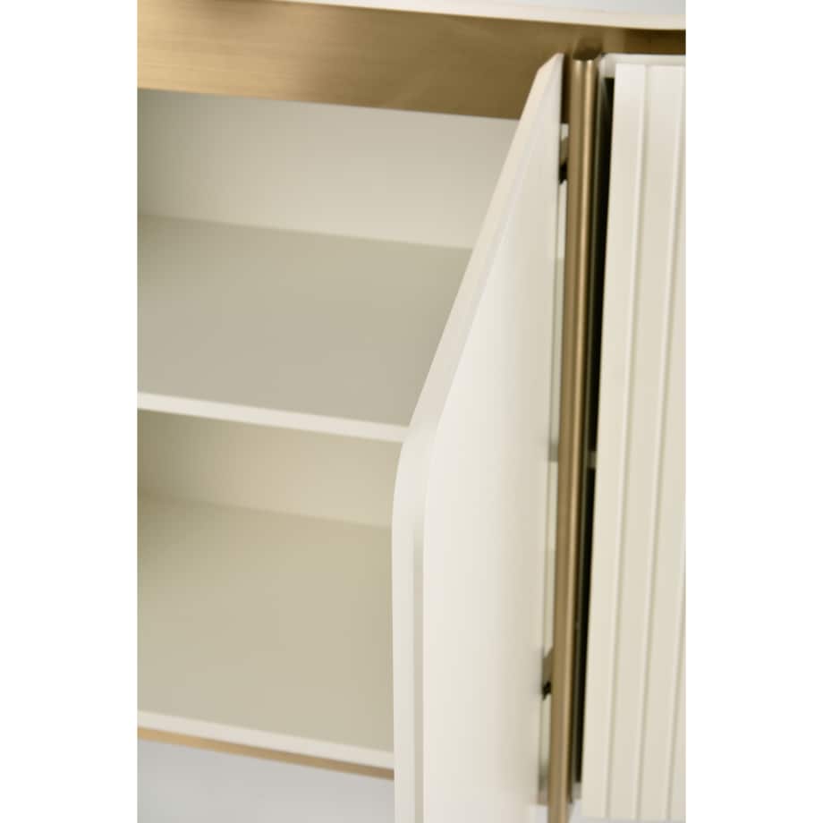 Komoda biała złota Bueno Glamour Premium 180x40x90