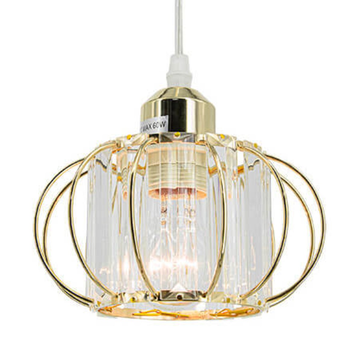 Skandynawska lampa zwieszana Acri 8221/3 TR potrójna nad stół szklana złota