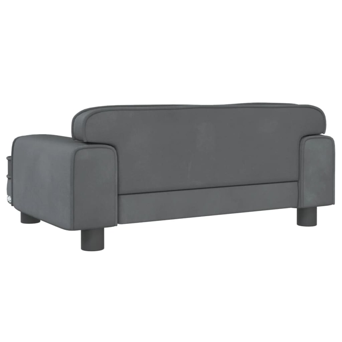 vidaXL Sofa dla dzieci, ciemnoszara, 70x45x30 cm, aksamit