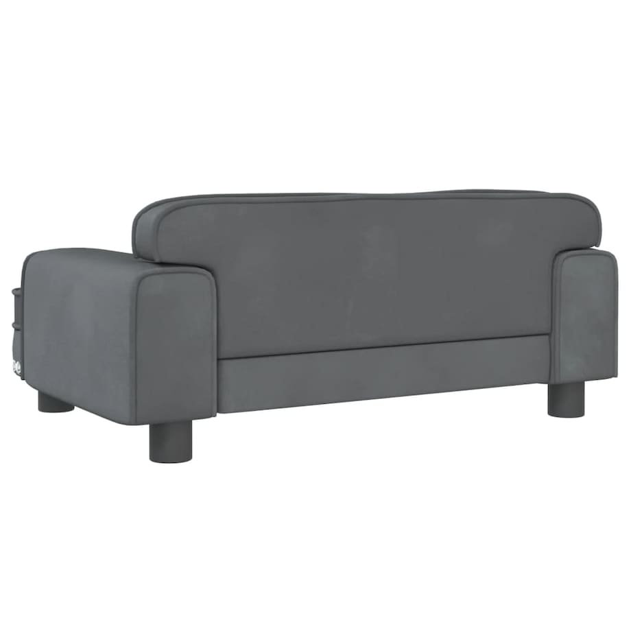 vidaXL Sofa dla dzieci, ciemnoszara, 70x45x30 cm, aksamit