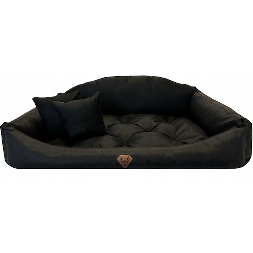 Legowisko Dla Psa Kanapa Posłanie Muszla 115X95 Cm Wodoodporne Poduszki Pikowane Czarne