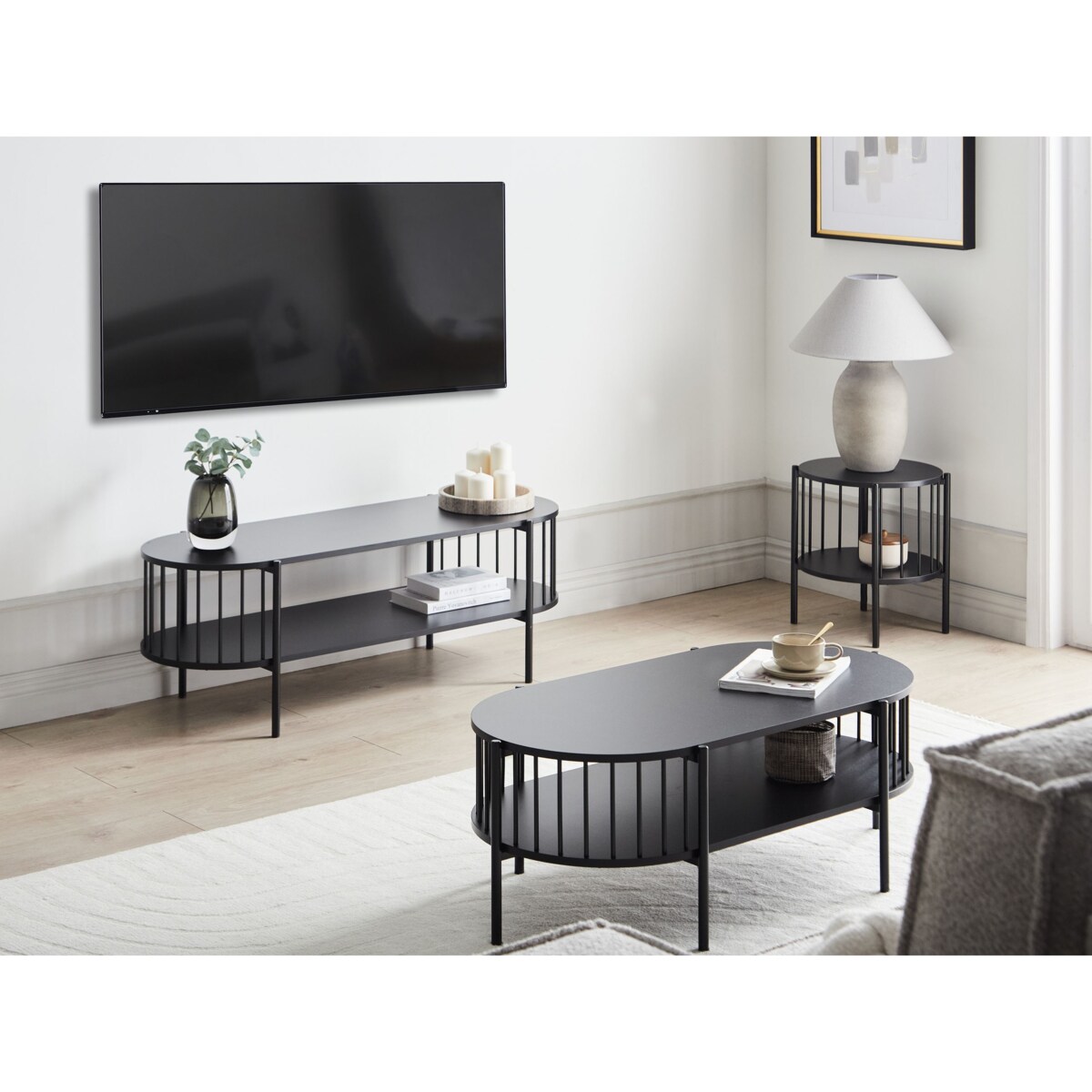 Stolik kawowy MDF Czarny OREANA