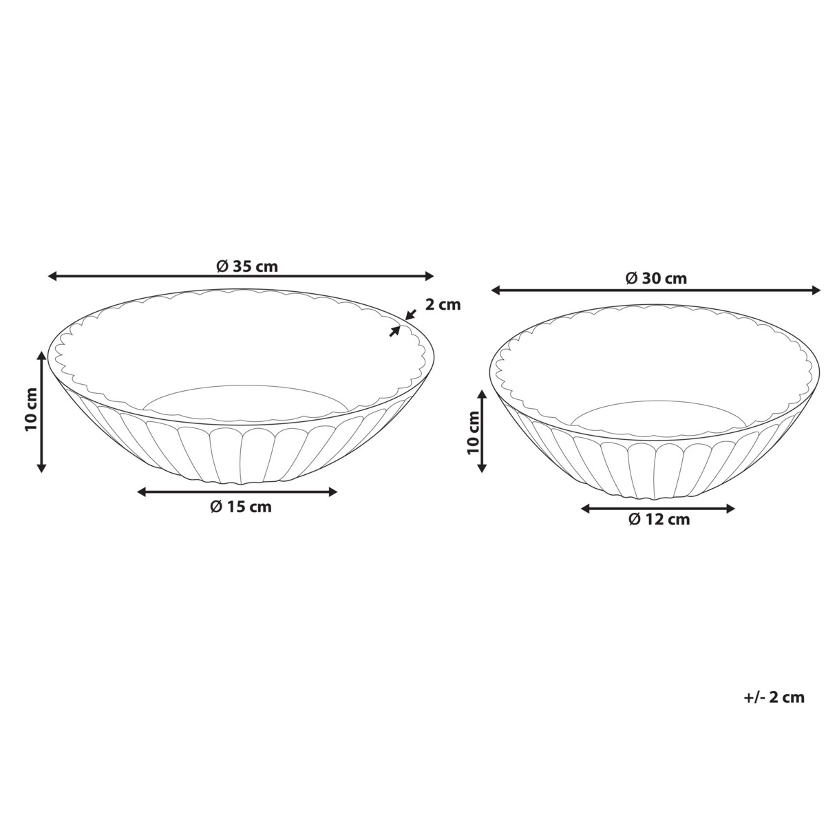 Zestaw 2 mis dekoracyjnych SOHAG Drewno mango Brązowy