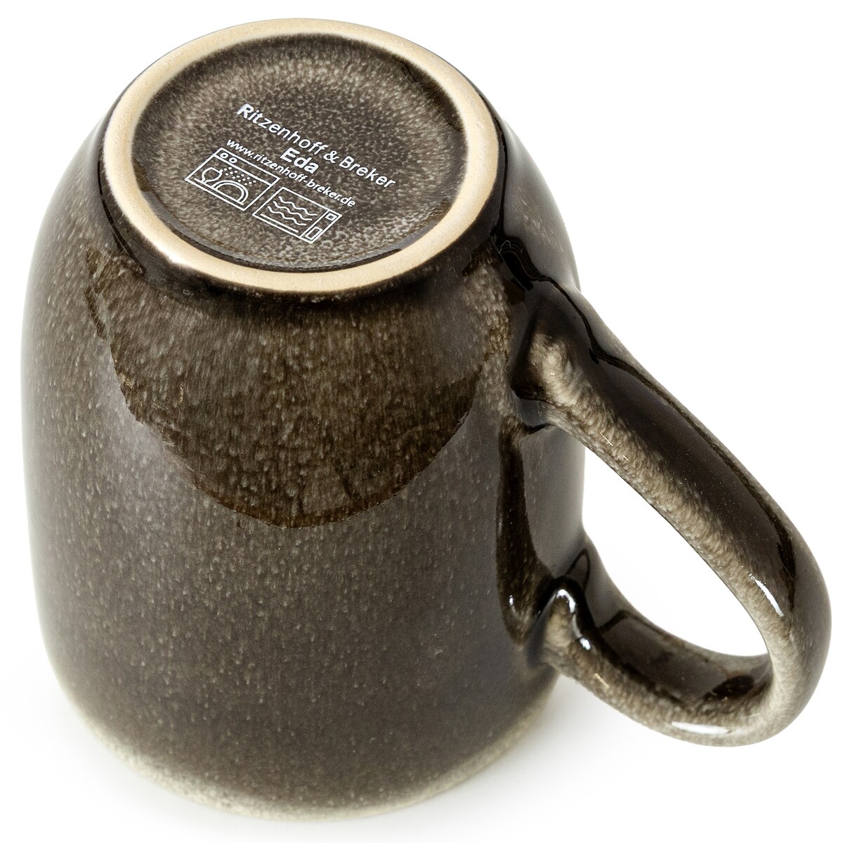 EDA Zestaw śniadaniowy 6 os. (18 el.), brązowy/szary/beżowy