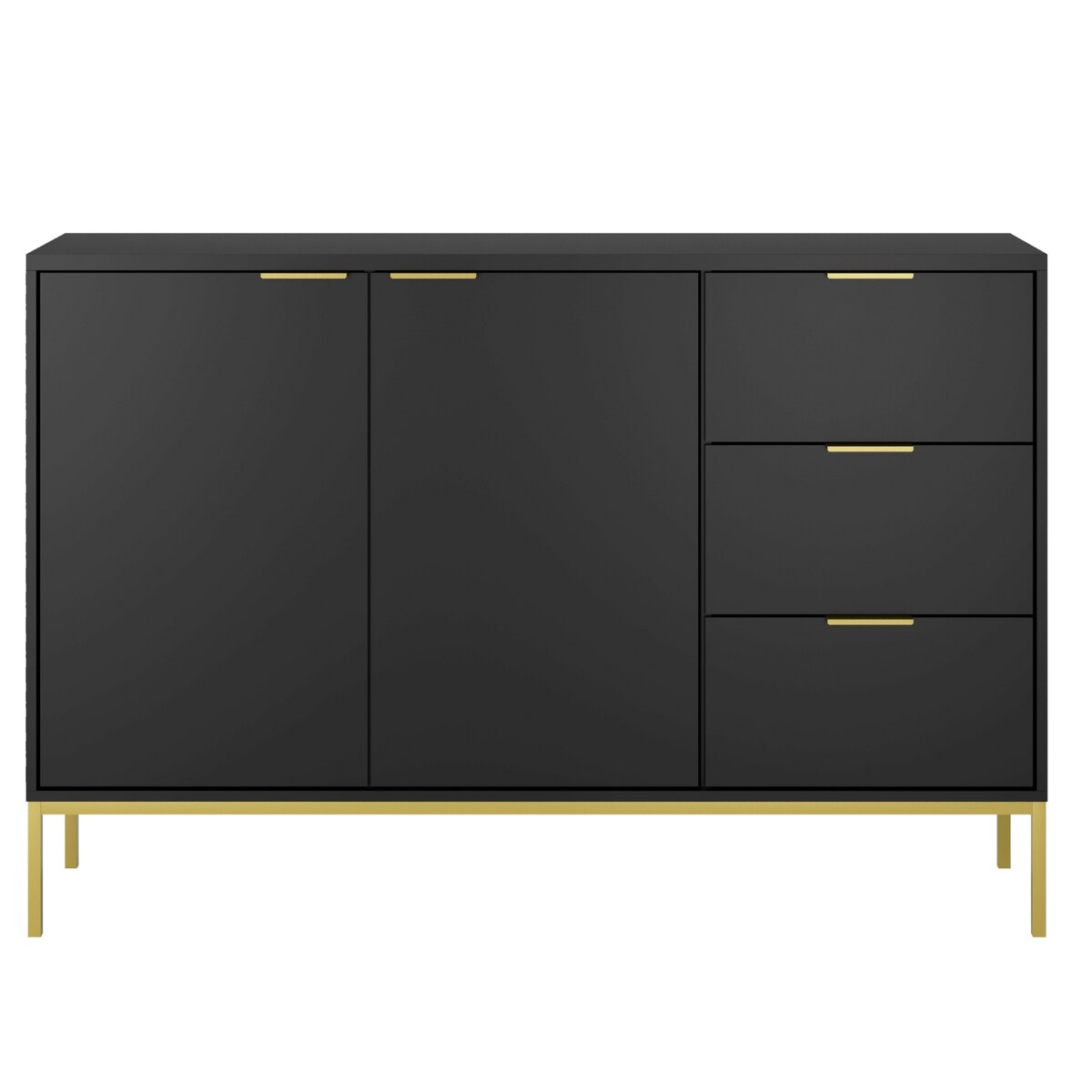 Komoda Austin czarna & złota