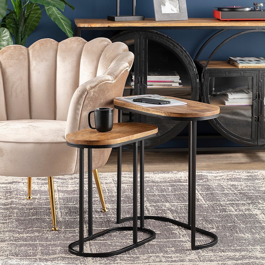 Komplet stolików Loft II 2 szt., 60/50 x 31/26 x 60/50 cm