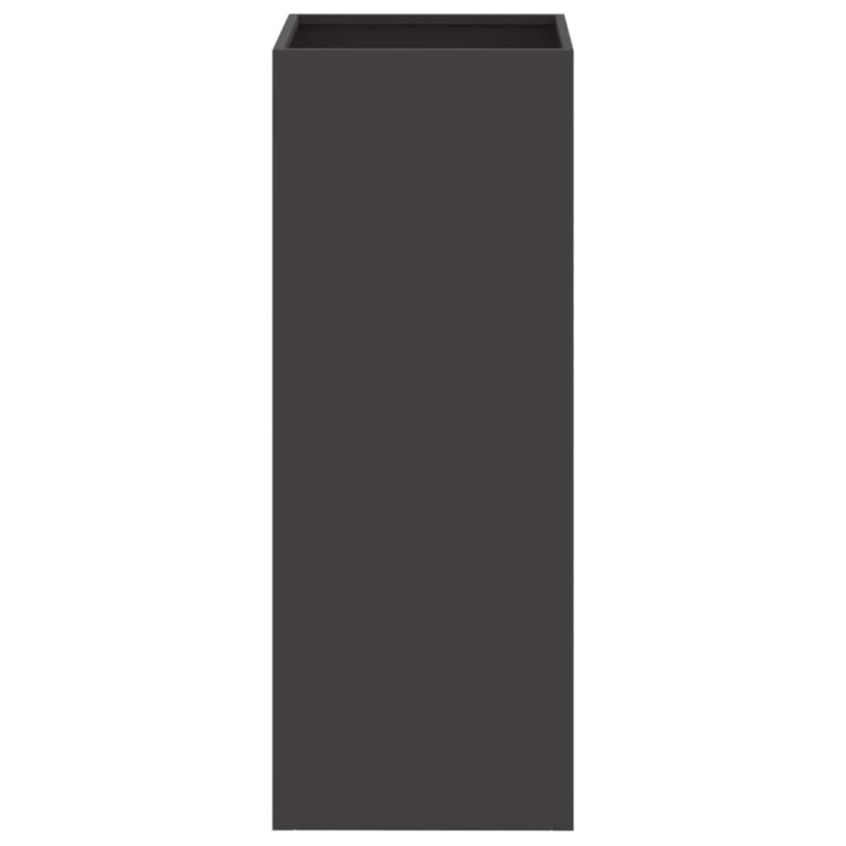vidaXL Donica, czarna, 32x29x75 cm, stal