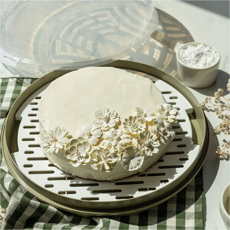 Pojemnik Na Tort Chłodzący Na Ciasto 15,6 Cm Okrągły Tortownica Z Pokrywą