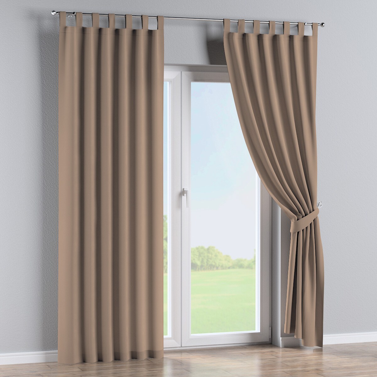 Zasłona na szelkach 1 szt. 130x260 mocca