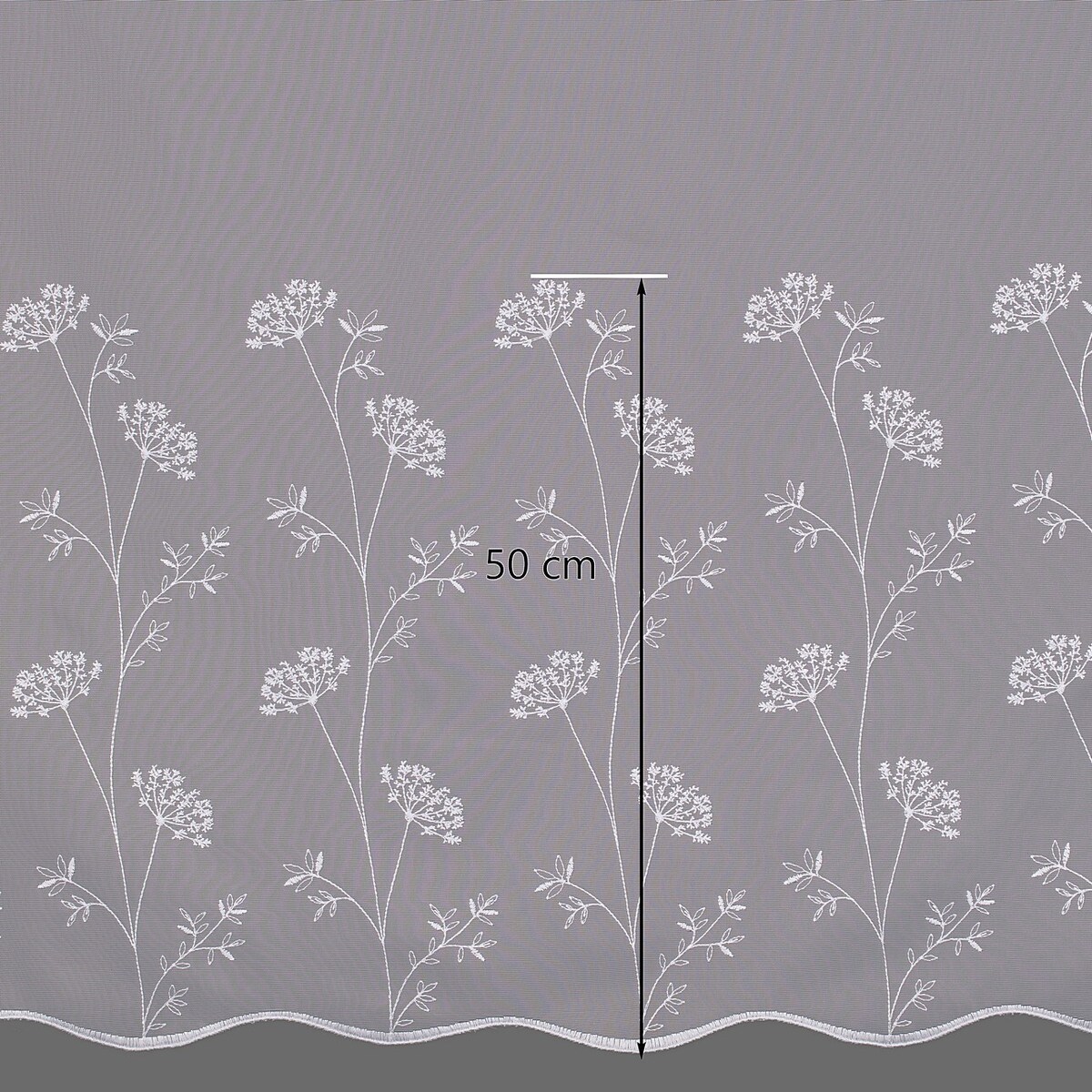 Firana na taśmie 300x245 biały ze wzorem