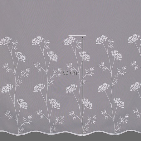 Firana na taśmie 300x245 biały ze wzorem