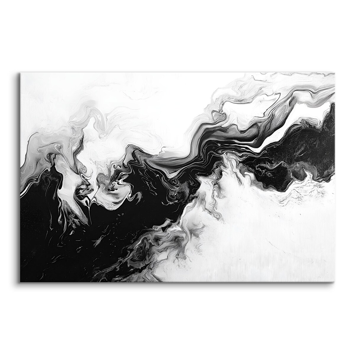 Obraz Do Sypialni Czarno-Biały Marmur Abstrakcja Nowoczesny Styl 120x80cm